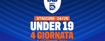 Under 19, tutte le gare della quarta giornata. Sosta per il Girone L