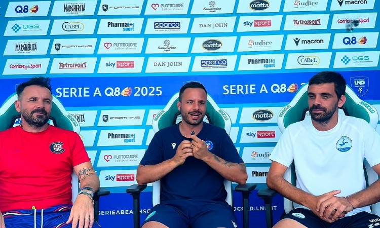 Coppa Italia femminile Q8: Gli allenatori di Lady Terracina e Cagliari Valerio Del Duca e Angelo D’Amico presentano la finale