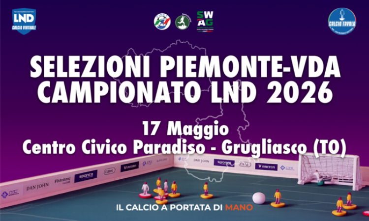 Calcio Tavolo: a Grugliasco le Selezioni regionali del Piemonte-VdA