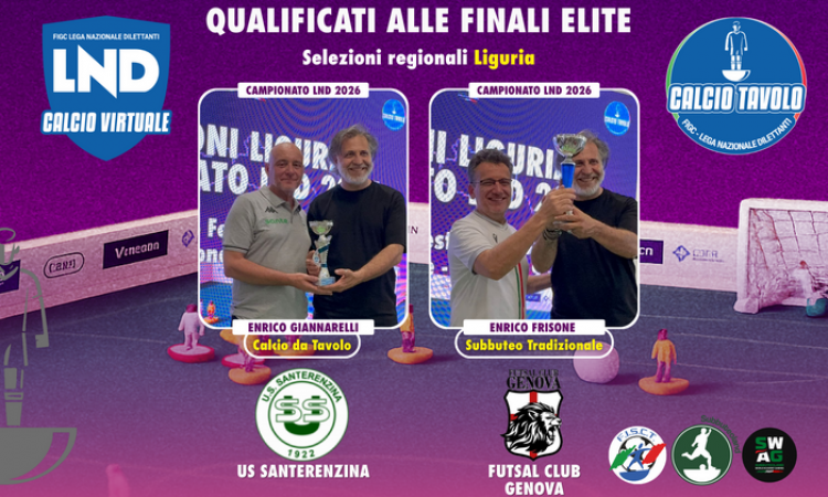 Calcio Tavolo: alla Festa dello Sport di Genova vincono Santerenzina e Futsal Club Genova